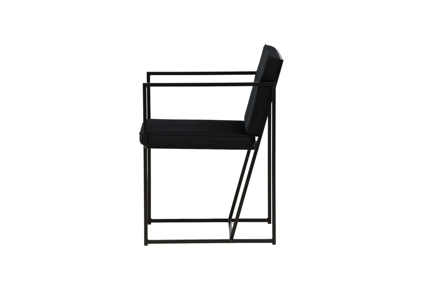 2er-Set Esszimmerstühle Richmond, Schwarze Samt-Optik
