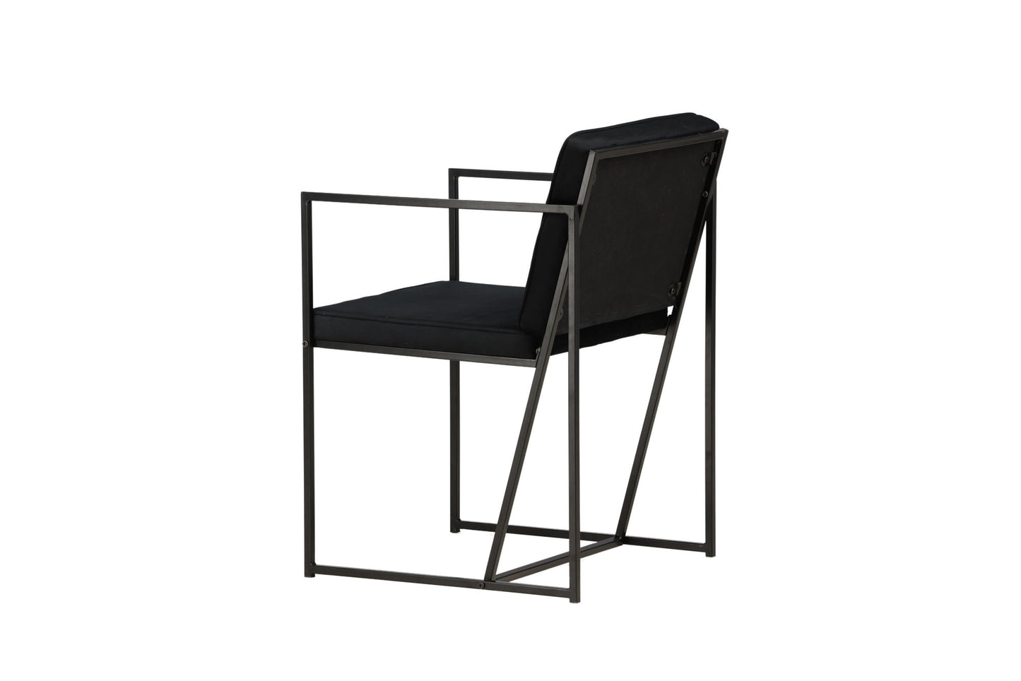 2er-Set Esszimmerstühle Richmond, Schwarze Samt-Optik