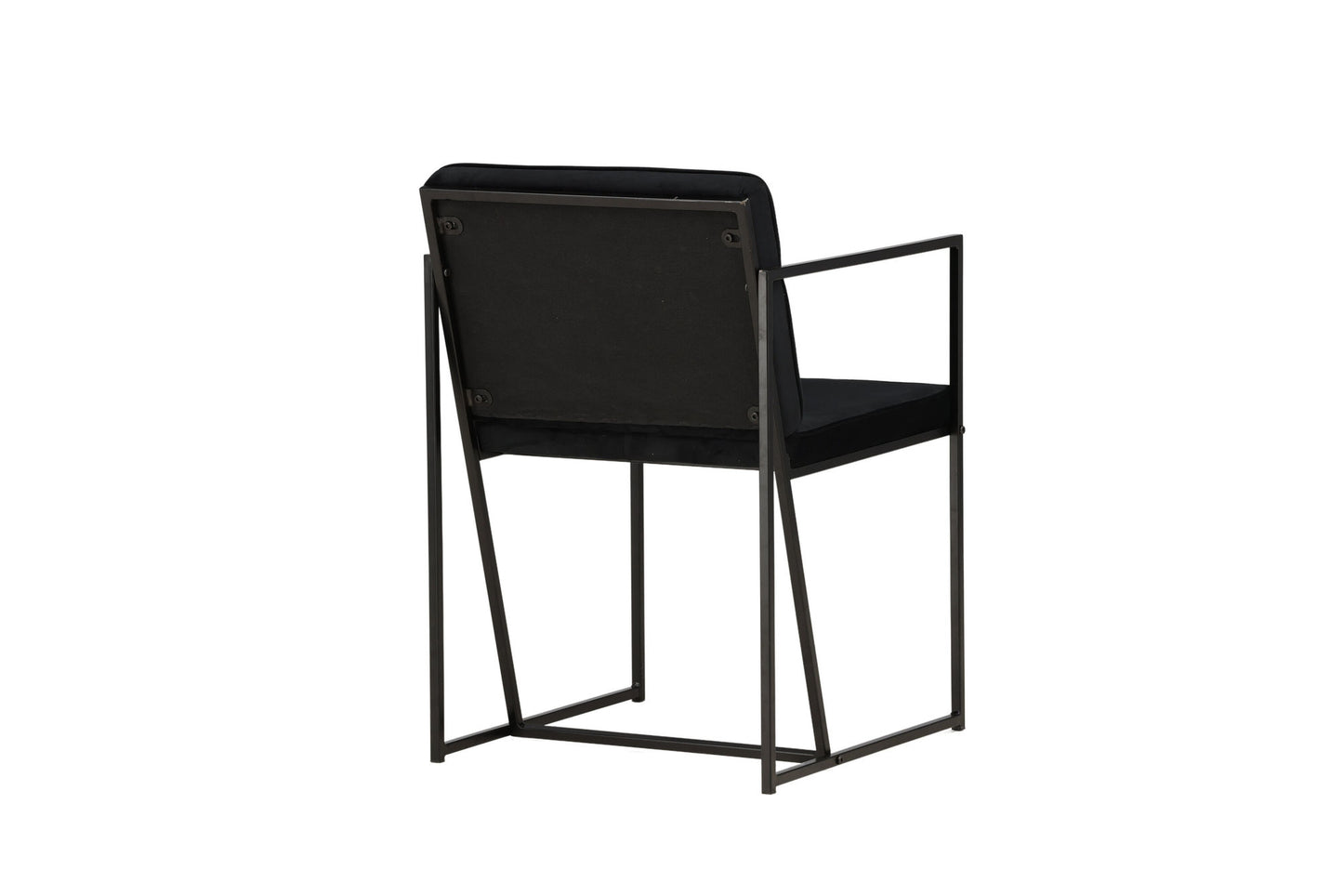 2er-Set Esszimmerstühle Richmond, Schwarze Samt-Optik
