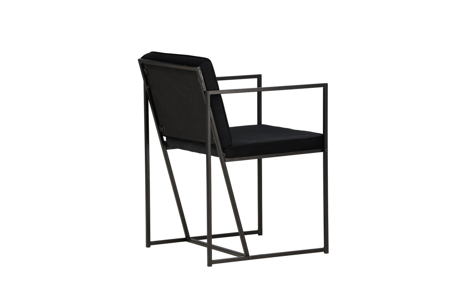 2er-Set Esszimmerstühle Richmond, Schwarze Samt-Optik