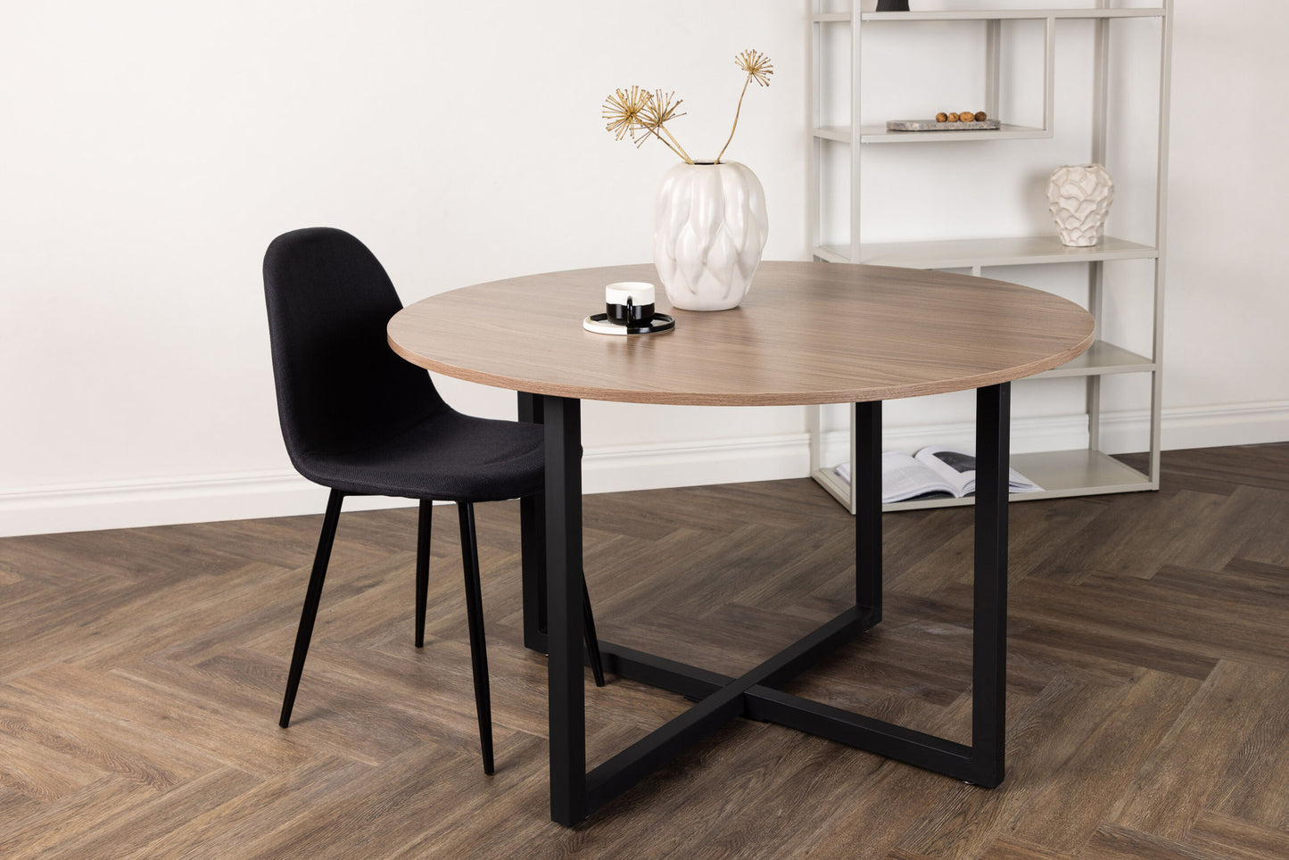 Durango Esstisch in Braun/Schwarz, Ø 120cm