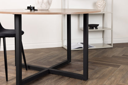 Durango Esstisch in Braun/Schwarz, Ø 120cm