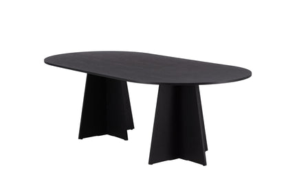 Bootcut Esstisch in Schwarz, 230cm