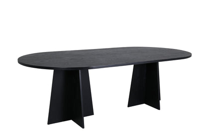Bootcut Esstisch in Schwarz, 230cm