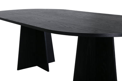 Bootcut Esstisch in Schwarz, 230cm