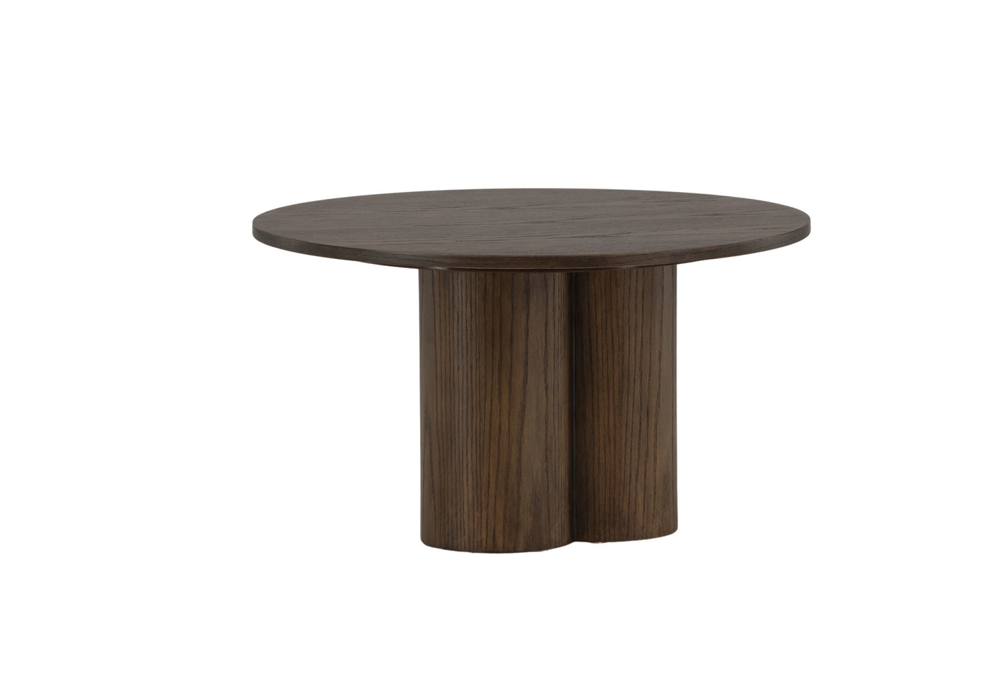 Runder Couchtisch Olivia in Dunkelbraun, Ø80cm