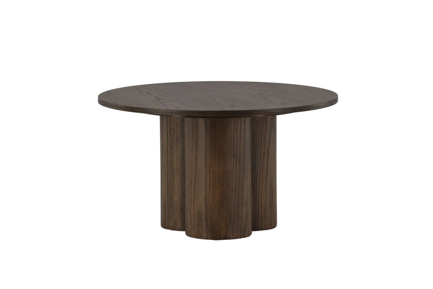 Runder Couchtisch Olivia in Dunkelbraun, Ø80cm