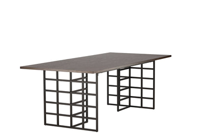 Ystad Esstisch in Braun/Schwarz, 220cm