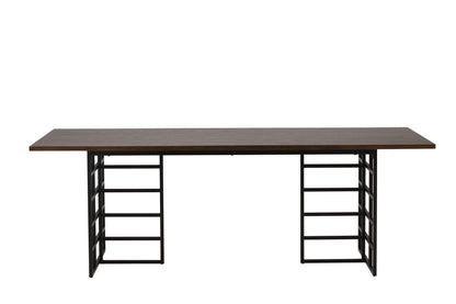 Ystad Esstisch in Braun/Schwarz, 220cm