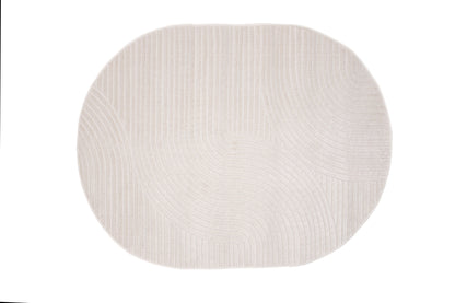 Vince Solar Teppich Oval, Weiß, 230x160cm