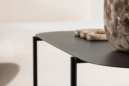 Recife Couchtisch aus Stahl in Schwarz