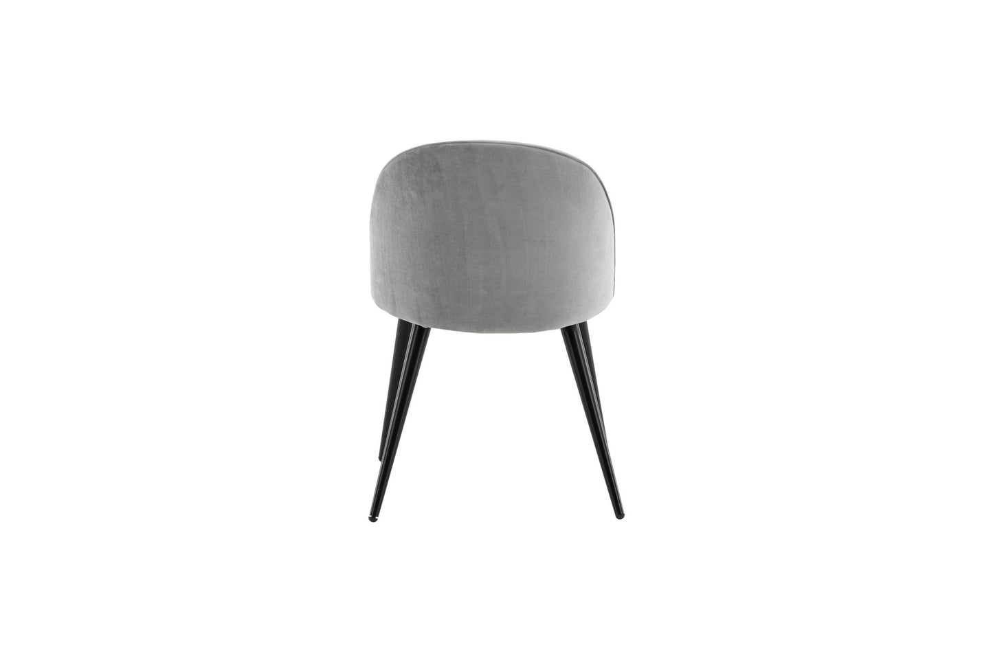 2er-Set Esszimmerstühle Velvet, Graue Samt-Optik