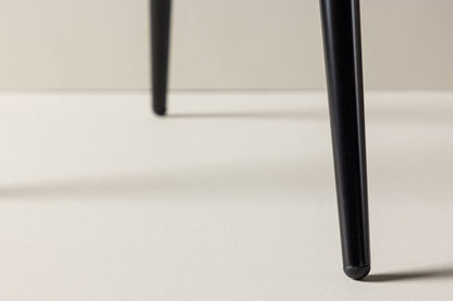2er-Set Esszimmerstühle Velvet, Graue Samt-Optik