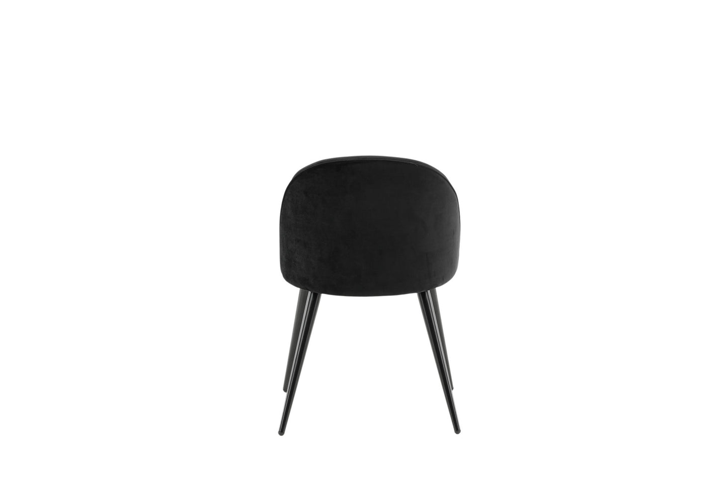2er-Set Esszimmerstühle Velvet, Schwarze Samt-Optik