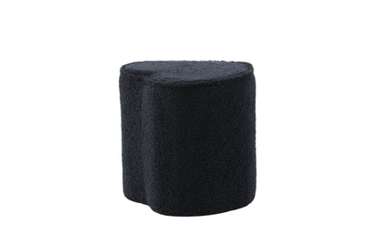 Heart Kids Pouf, Schwarz, Teddypolyester