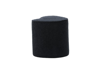 Heart Kids Pouf, Schwarz, Teddypolyester