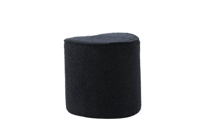 Heart Kids Pouf, Schwarz, Teddypolyester