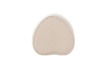 Heart Kids Pouf, Beige, Teddypolyester