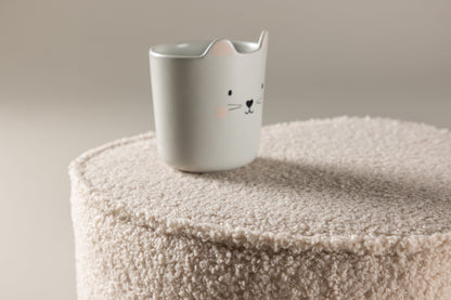 Heart Kids Pouf, Beige, Teddypolyester
