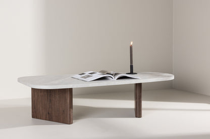 Grönvik Couchtisch aus MDF in Weiß/Braun