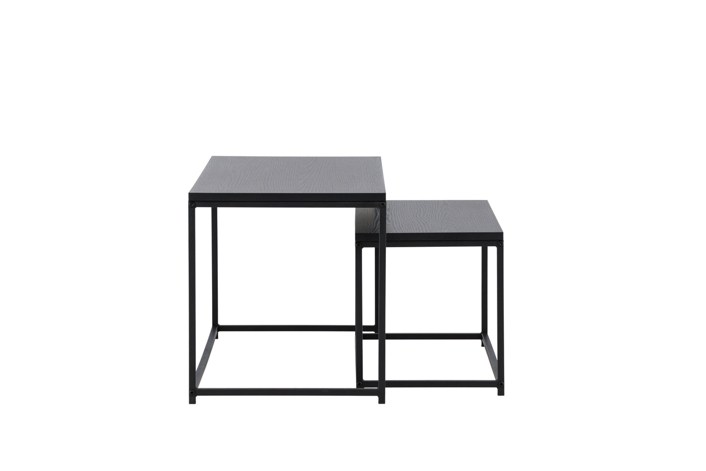 Mallan Couchtisch 2er Set aus Stahl/MDF in Schwarz