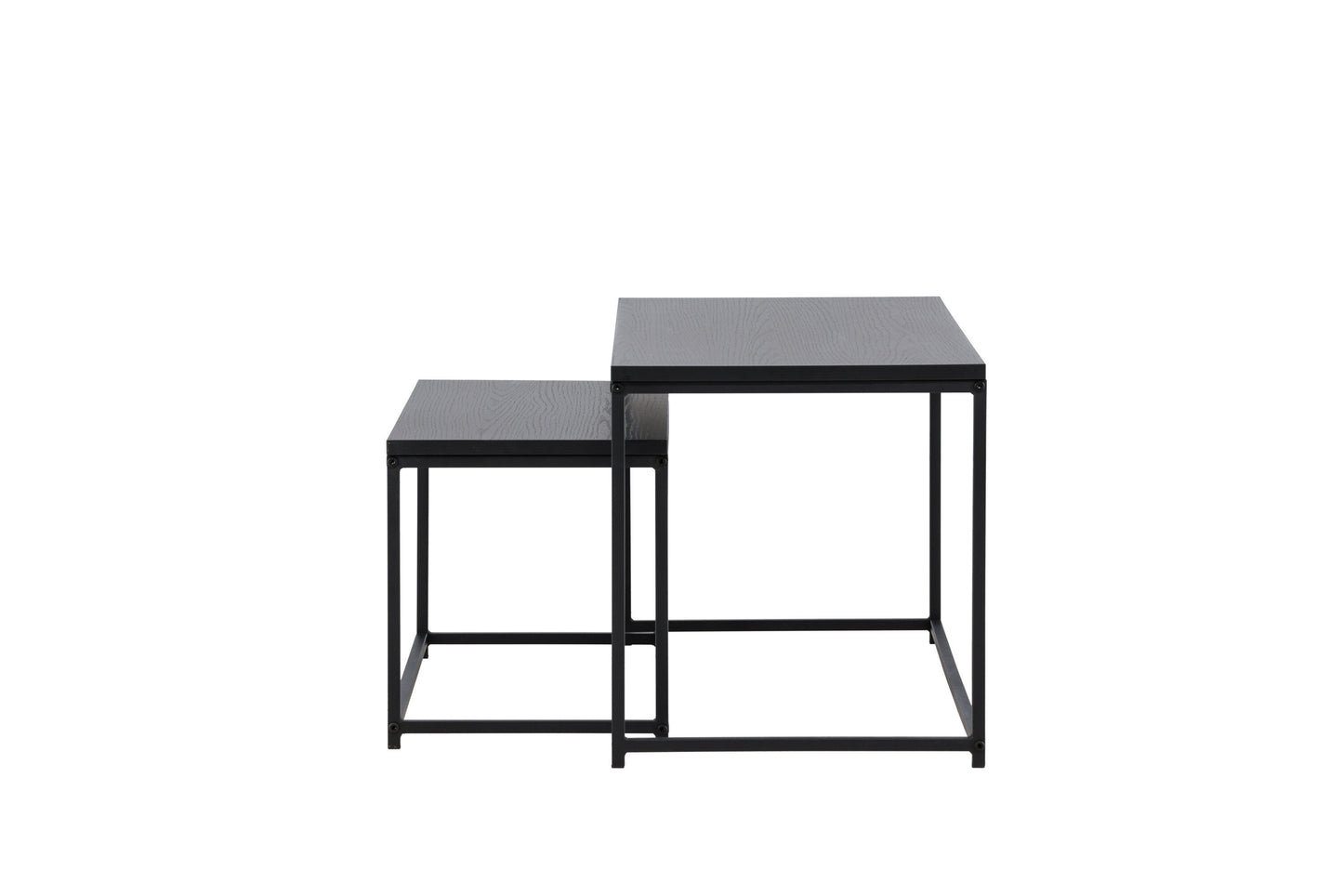Mallan Couchtisch 2er Set aus Stahl/MDF in Schwarz