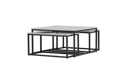 Solna Couchtisch 3er Set auf MDF/Stahl in Steinoptik