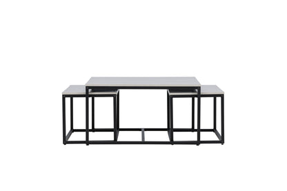 Solna Couchtisch 3er Set auf MDF/Stahl in Steinoptik