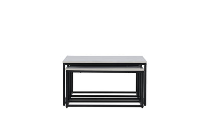 Solna Couchtisch 3er Set auf MDF/Stahl in Steinoptik
