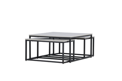 Solna Couchtisch 3er Set auf MDF/Stahl in Steinoptik