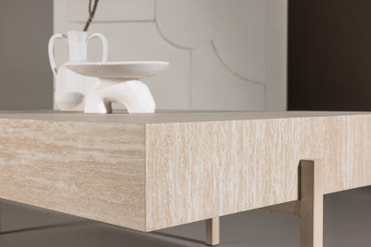 Vadholmen Couchtisch in Travertin-Optik, FSC 100%