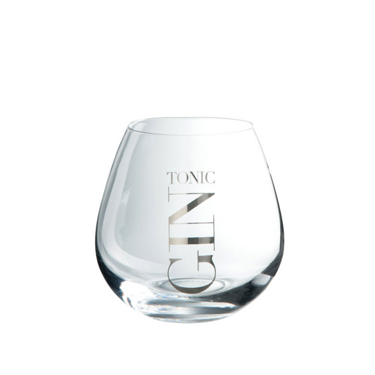 Gin Tonic Glas, Transparent/Silber, 500ml