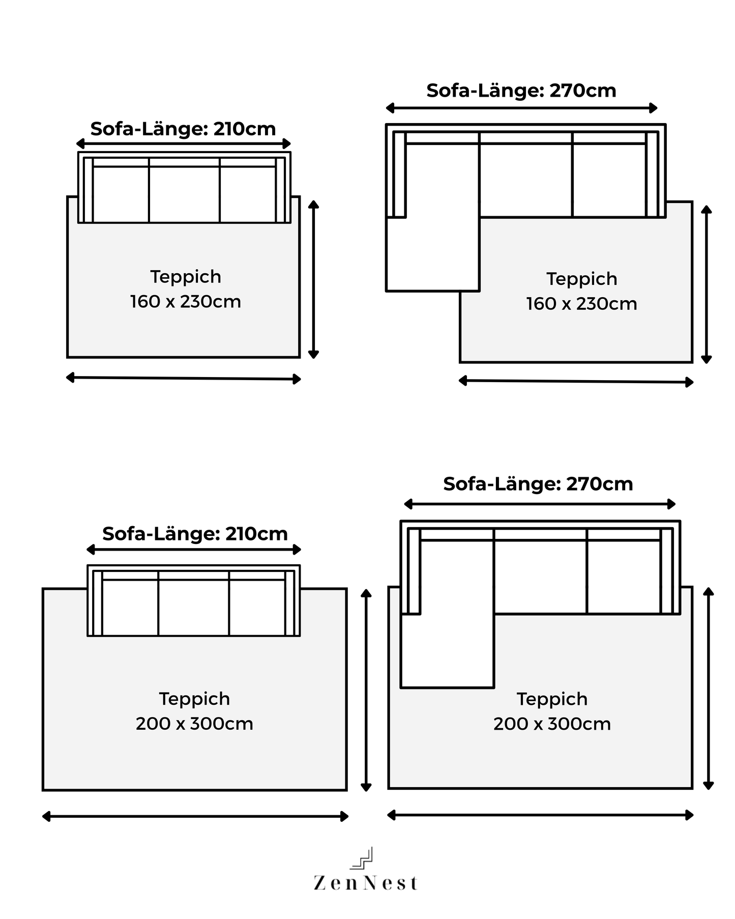 Flauschiger Teppich Blanca in weiß, 160x230cm