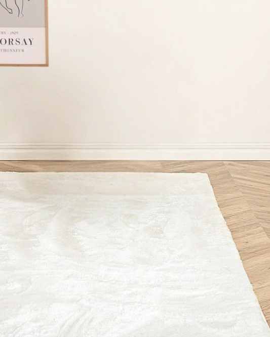 Flauschiger Teppich Blanca in weiß, 160x230cm
