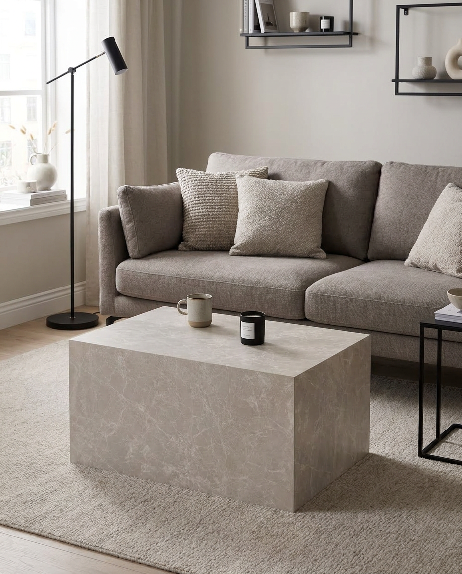 York Couchtisch grauer Sofa
