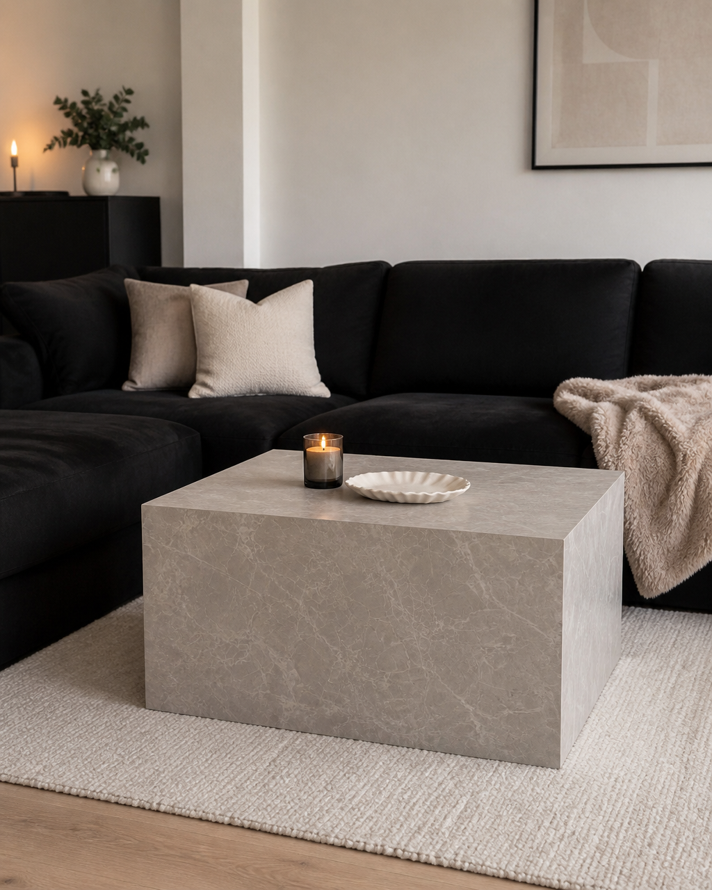 York Couchtisch schwarzer Sofa