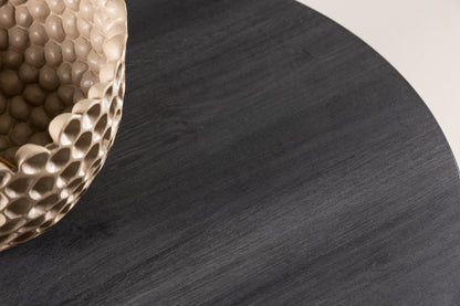 York Couchtisch aus MDF in schwarzer Holzoptik, Ø 80cm