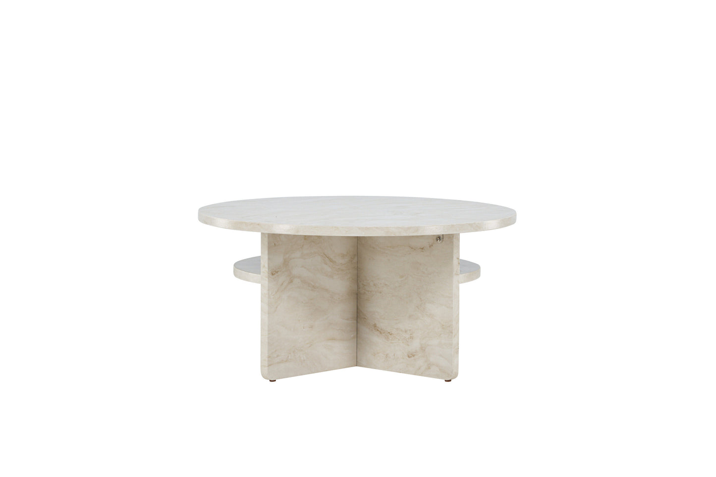 Ålesund Couchtisch auf MDF in Marmoroptik, Ø 85cm