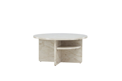 Ålesund Couchtisch auf MDF in Marmoroptik, Ø 85cm