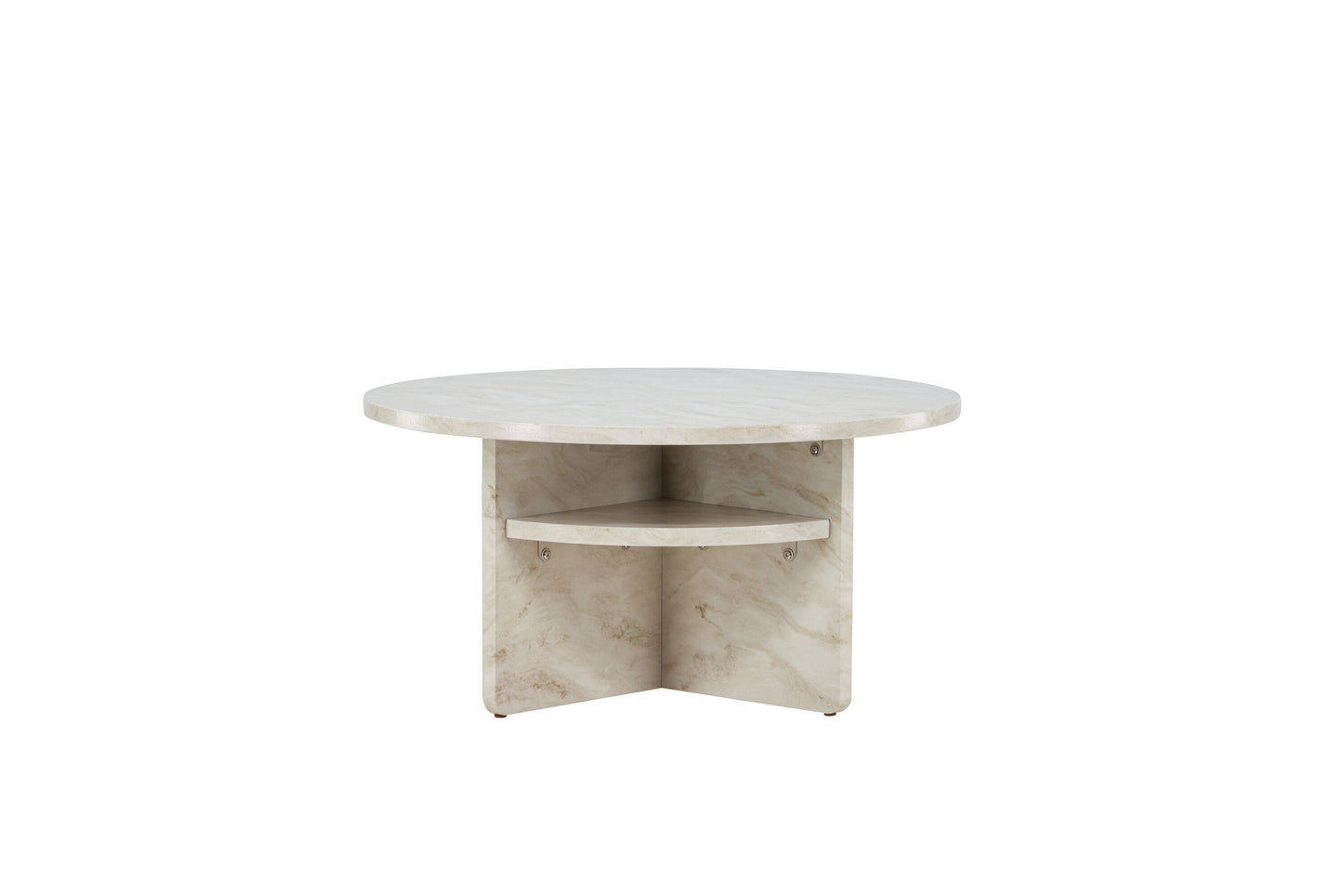 Ålesund Couchtisch auf MDF in Marmoroptik, Ø 85cm