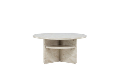 Ålesund Couchtisch auf MDF in Marmoroptik, Ø 85cm