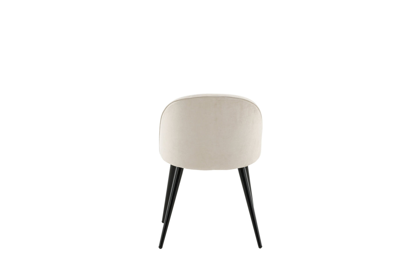 2er-Set Esszimmerstühle Velvet, Creme/Weiße Samt-Optik