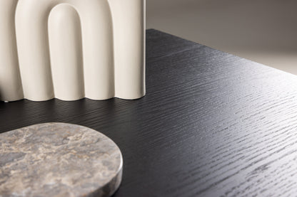 Mallan Couchtisch aus Stahl/MDF in Schwarz