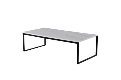 Estelle Couchtisch aus Marmor in Weiß/Schwarz