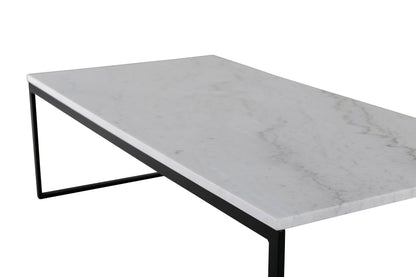 Estelle Couchtisch aus Marmor in Weiß/Schwarz