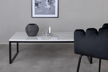 Estelle Couchtisch aus Marmor in Weiß/Schwarz