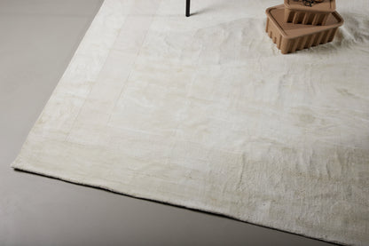 Boston Viskose Teppich, 240x240cm, Weiß