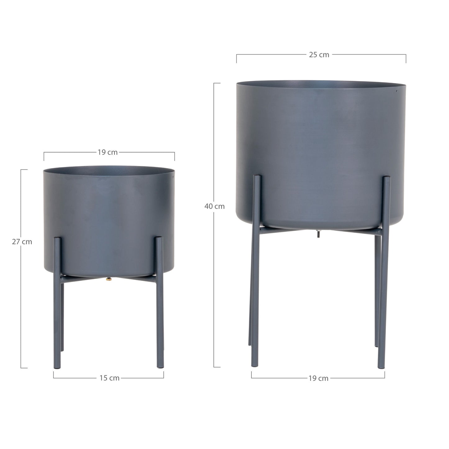 Pierre Blumentopf, Metall, 2er Set